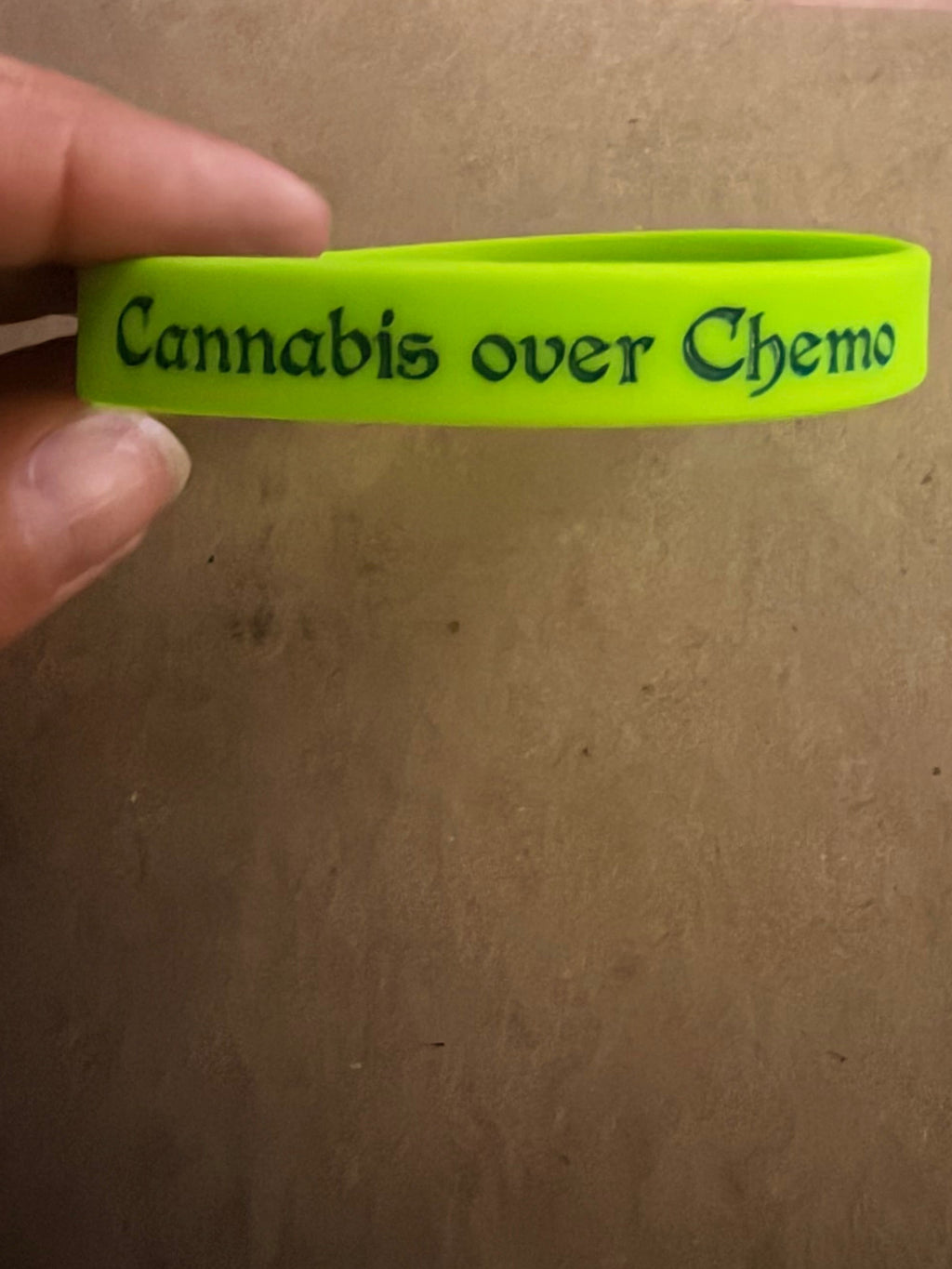 Cannabis over chemo silicone bracelet